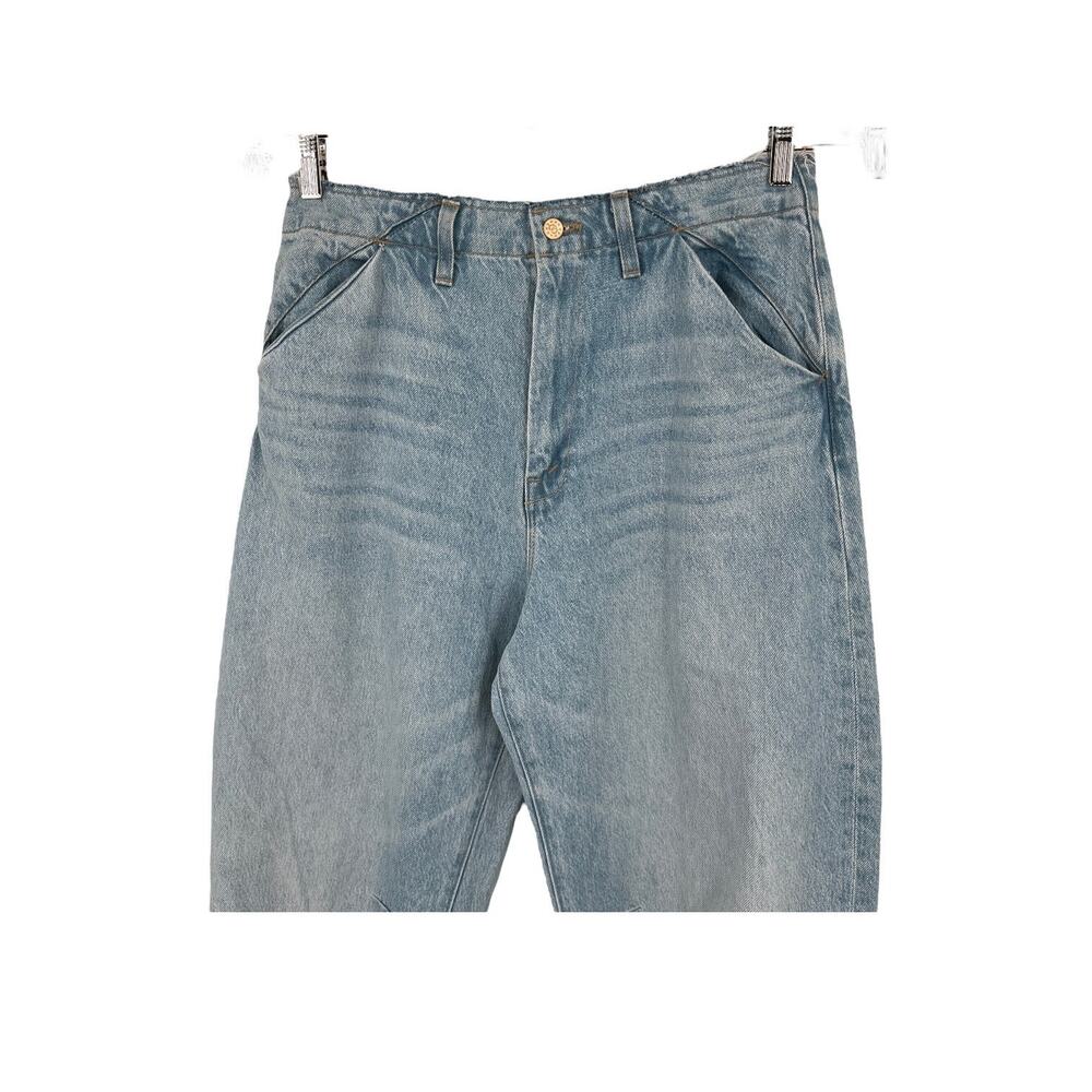 Mother SNACKS! The Kegger Utility Heel denim light blue size 33 - Picture 3 of 7